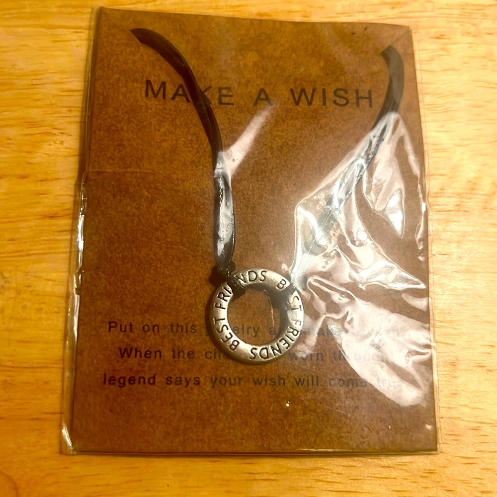 Make a wish best friend necklace